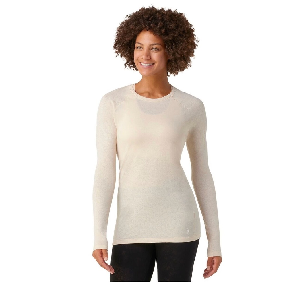 Smartwool Merino 150 Lace Long Sleeve Base Layer Ivory White Large